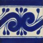 Blue Gusano Mexican Talavera Tile