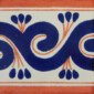 Blue Terracotta Greca Mexican Talavera Tile