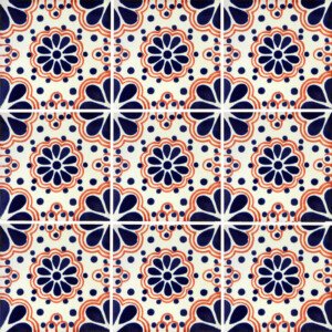 Blue Lace 4 Mexican Ceramic Tile