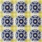 Blue Yellow Hacienda 4 Mexican Ceramic Talavera Tile
