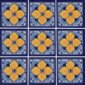 Flor Arabe Mexican Talavera Tile