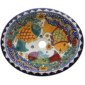 Manzanillo Fish Bathroom Ceramic Oval Talavera Mexican Sink