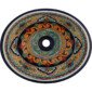 Vallarta Mexican Bathroom Ceramic Oval Talavera Sink