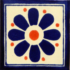 Daisy May 6 Mexican Ceramic Talavera Tile