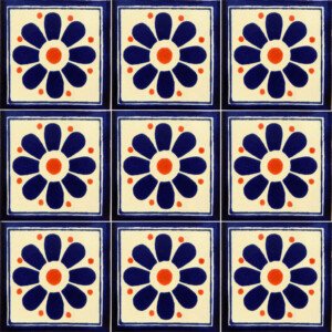 Daisy May 6 Mexican Ceramic Talavera Tile
