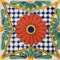 Flor de Pascua Mexican Decorative Folk Art Tile