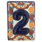 Mexican Decorative Folk Art High Relief Number Tile