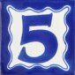 Mexican Ceramic Decorative House Number Folk Art Tile