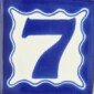 Mexican Talavera Decorative Blue House Number tile