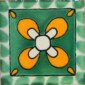 Green mono Mexican Ceramic Handmade Tile