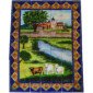 Mexican Talavera Mosaic Mural Tile Handmade Cows Backsplash Folk Art