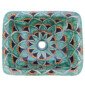 Pavo 2 Mexican Bathroom Ceramic Rectangle Talavera Handmade Drop In Sink