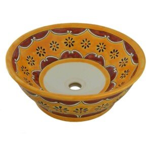 Arabesque Mexican Vessel Sink Bathroom Wash Basin