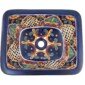 Santa Fe Mexican Bathroom Ceramic Rectangle Talavera Drop-In Sink