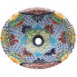 Alcala Light Blue Mexican Bathroom Ceramic Oval Talavera Sink