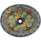 Aralia Mexican Bathroom Ceramic Oval Talavera Sink
