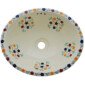 Little Bouquet Bathroom Ceramic Oval Talavera Sink