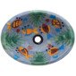 Fish Ixtapa Bathroom Ceramic Oval Talavera Sink