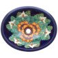 Girasol y Alcatraz Bathroom Ceramic Oval Talavera Sink