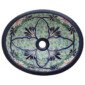 Jardin Blue Bathroom Ceramic Oval Talavera Sink