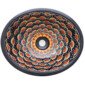 Pavo Black Bathroom Ceramic Oval Talavera Sink