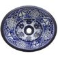 Santa Fe Blue Bathroom Ceramic Oval Talavera Sink