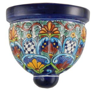 Mexican Talavera Ceramic Wall Planter 12