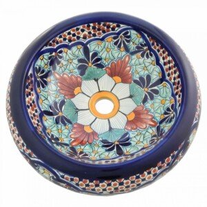 Portugues Mexican Talavera Round Donut Sink