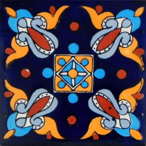 Arely Mexican Ceramic Handmade Folk Art Tiles