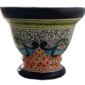 Mexican Ceramic Flower Footed Planter Folk Art Pottery Handmade Talavera 02