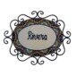 Mexican Ceramic Talavera Custom Wall House Address Plaque With Iron Frame 08