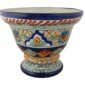 Mexican Ceramic Flower Footed Planter Folk Art Pottery Handmade Talavera 10