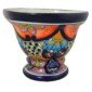 Mexican Ceramic Flower Footed Planter Folk Art Pottery Handmade Talavera 18