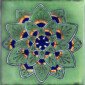 Pavo Espiral Verde Mexican Ceramic Tile