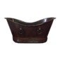 Mexican Copper Bathtub Hand-Hammered Rings, Double Slipper, 67